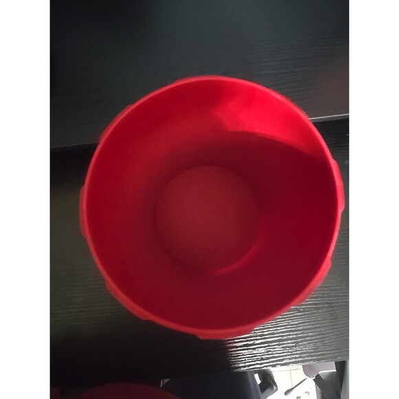 Vintage-Tupperware Servalier 811-13 “Red Canister Tulip Quilt Design” - Picture 4 of 6